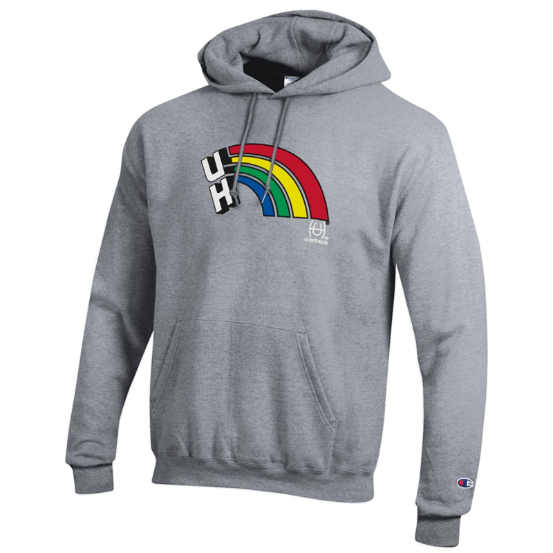 Champion UH Retro Logo Hooded Sweatshirt University of Hawai i Manoa Bookstore
