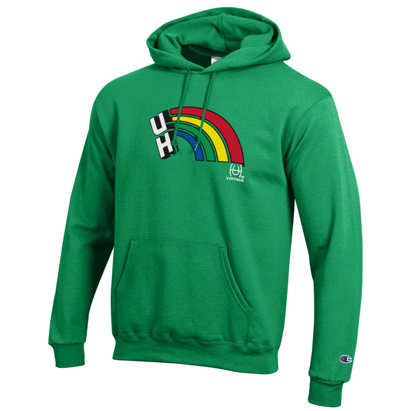 Champion UH Retro Logo Hooded Sweatshirt University of Hawai i Manoa Bookstore