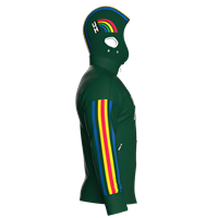 Helmet Hoodie Fullzip Vintage Rainbow Jacket