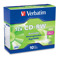 Verbatim CD Rewriteable (10-Pack)