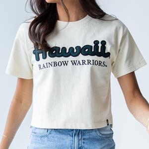 Women's Gameday Social Hawai'i Applique Crop Shirt