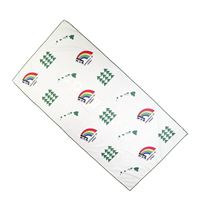 Ports + Paws Go 'Bows Beach Towel Vintage Rainbow