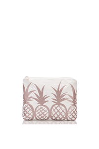 Aloha Small Rose Gold Pineapple Splash-Proof Pouch