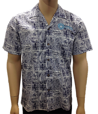 Aloha Shirt - Maui College with Seal Embroidery