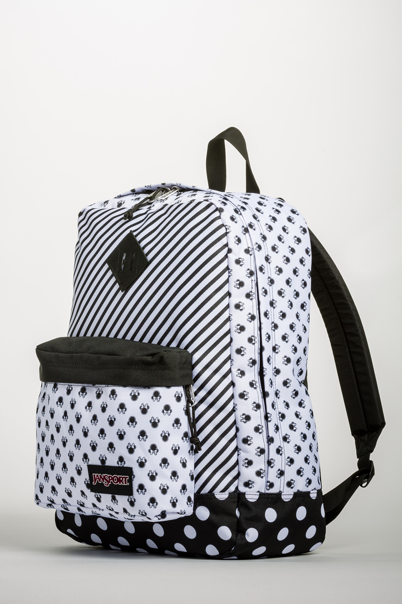 JanSport Disney Superbreak Backpack - Minnie White Bow Dots (SKU 11436218296)