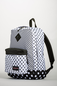 JanSport Disney Superbreak Backpack - Minnie White Bow Dots