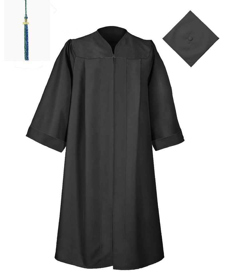 Black Graduation Gown Set (SKU 11673132138)