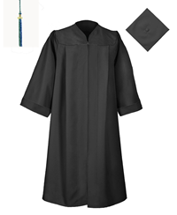 Black Graduation Gown Set