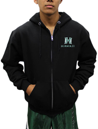 Champion Zip-up Hoodie Sweatshirt Hawaii
