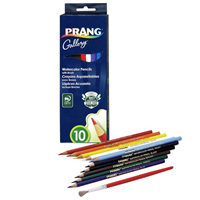 10 count watercolor pencil set w/brush