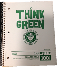 UH 1-Subject Recycled Notebook