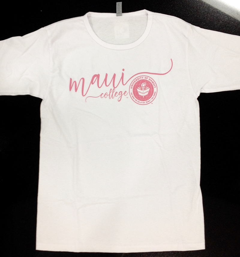 Women's White Shirt Pink Maui College (SKU 14580109236)
