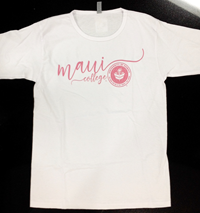 Women's White Shirt Pink Maui College