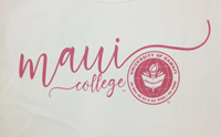 Women's White Shirt Pink Maui College
