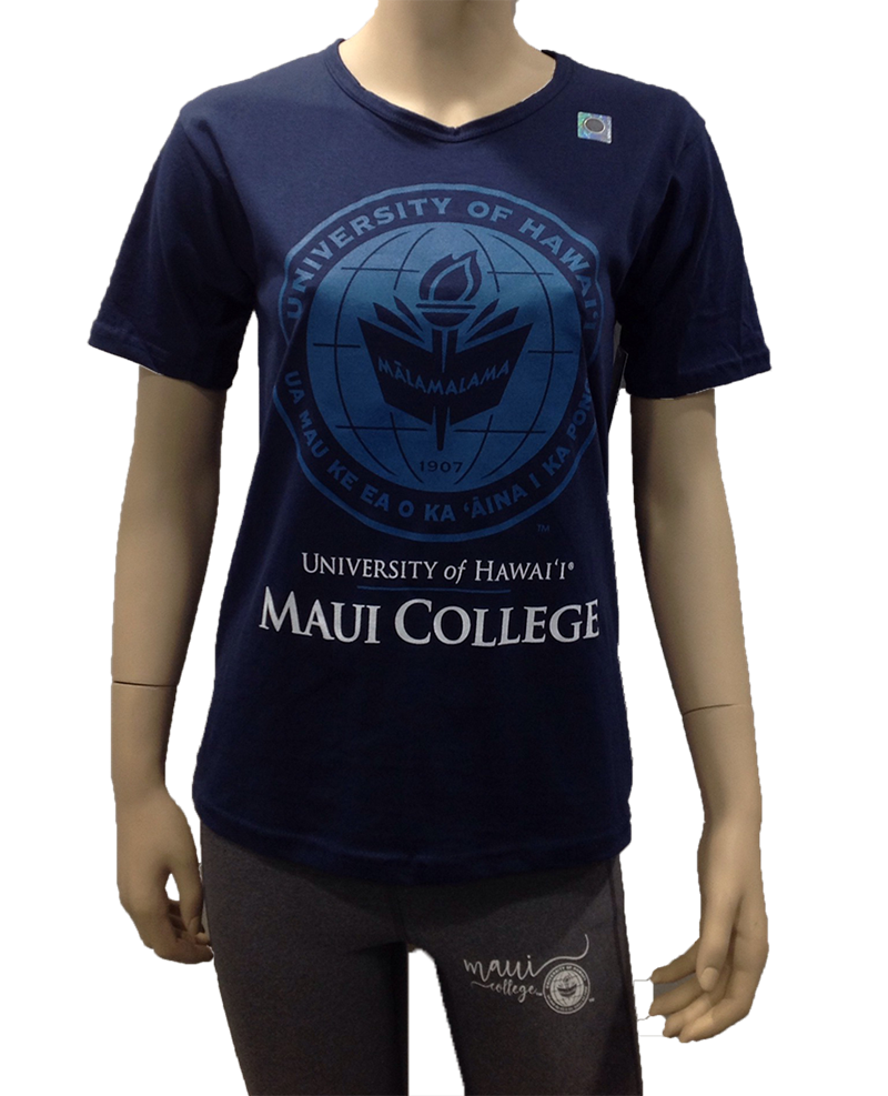 Round Neck T-Shirt Maui College Seal (SKU 14513473236)