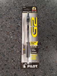 Pilot G2 Retractable Gel Ink Pen .5 Extra Fine Black