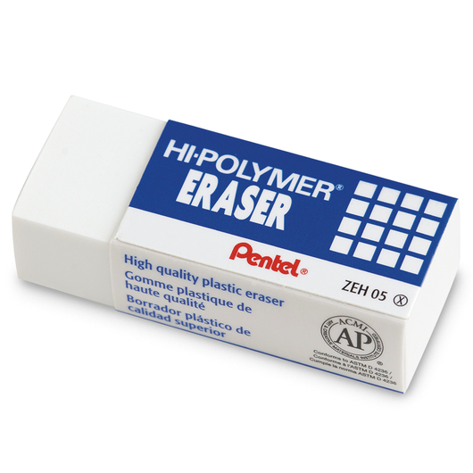 Pentel Erasers, Hi-Polymer - 3 erasers